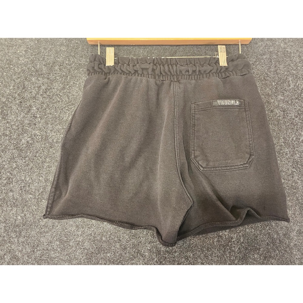 YoungLA Sweat Shorts Mens Medium Black Model 102 Gym Fitness - Picture 9 of 9